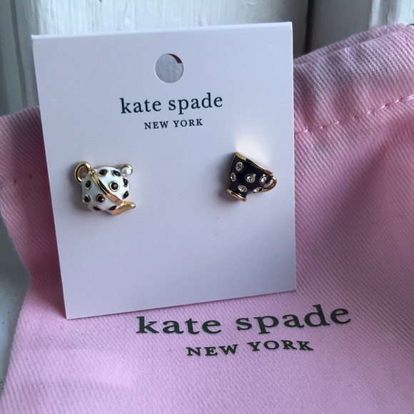 Kate Spade Disney Alice in Wonderland Tea Time Teacup stud earrings